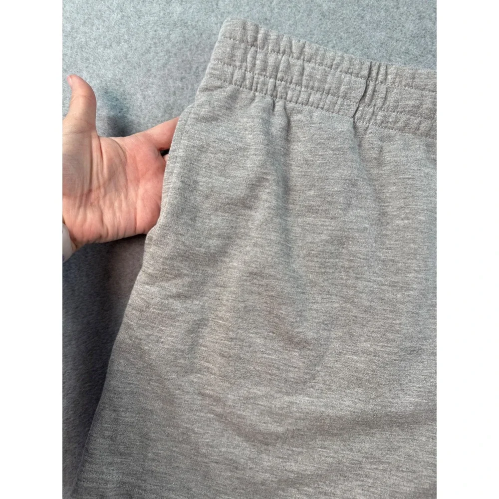 Disney Mickey Mouse Heather Gray Lounge Shorts Women XL Green Embroidered Logo